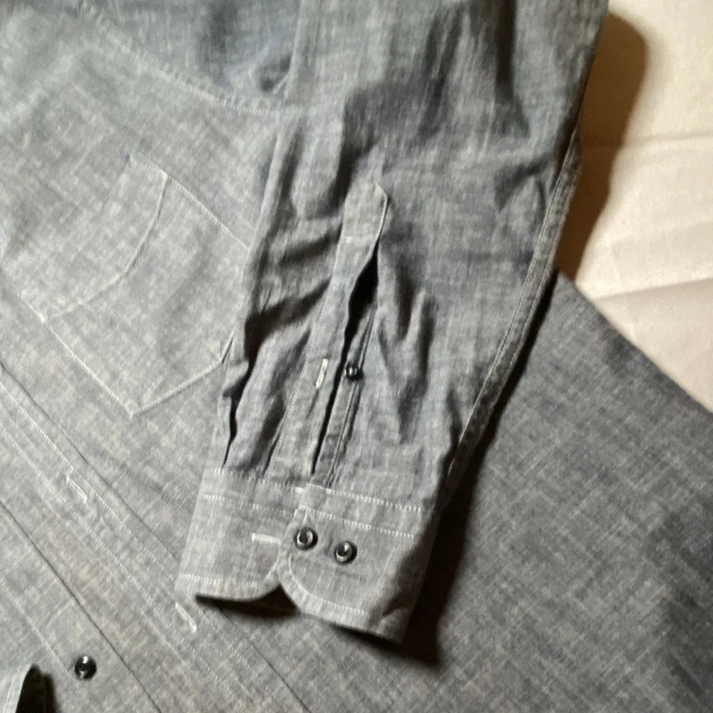 Banana Republic Slim Fit Blue Button-Down Shirt Men's Size L Cotton